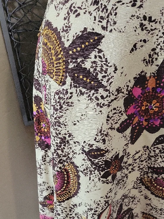 Anthracite Silk Sequin and Bead Midi Full Skirt - Picture 4 of 8